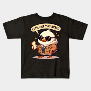 Funny duck, Let's get this bread Kids T-Shirt